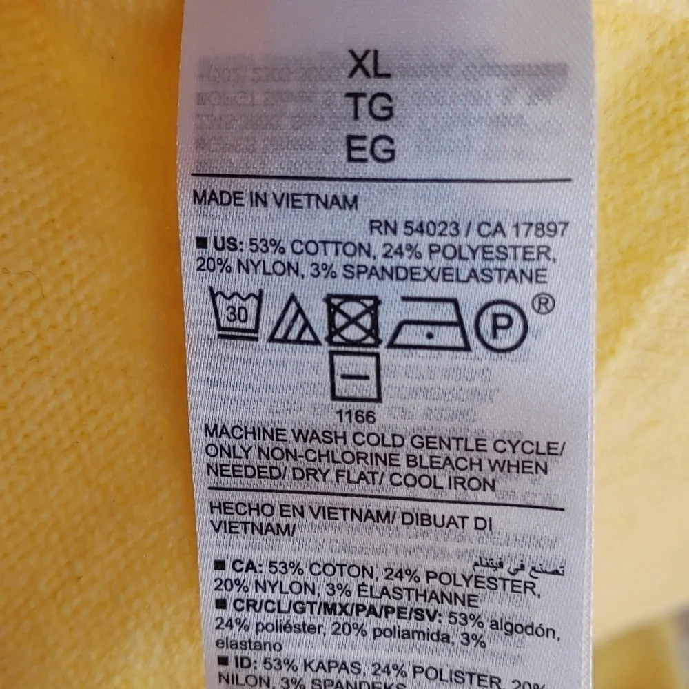 NWT Soft Yellow Knit Crop Top XL - Picture 6 of 10